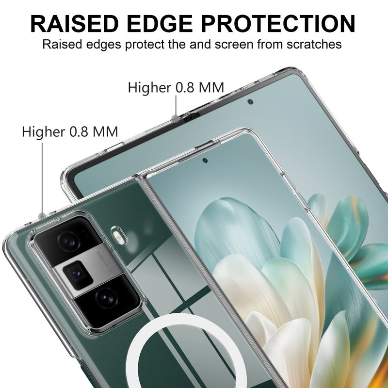 HuHa Case Cover For Honor Magic Vs3 Scratchproof PC Clear MagSafe Phone Case(Transparent) - Image 4