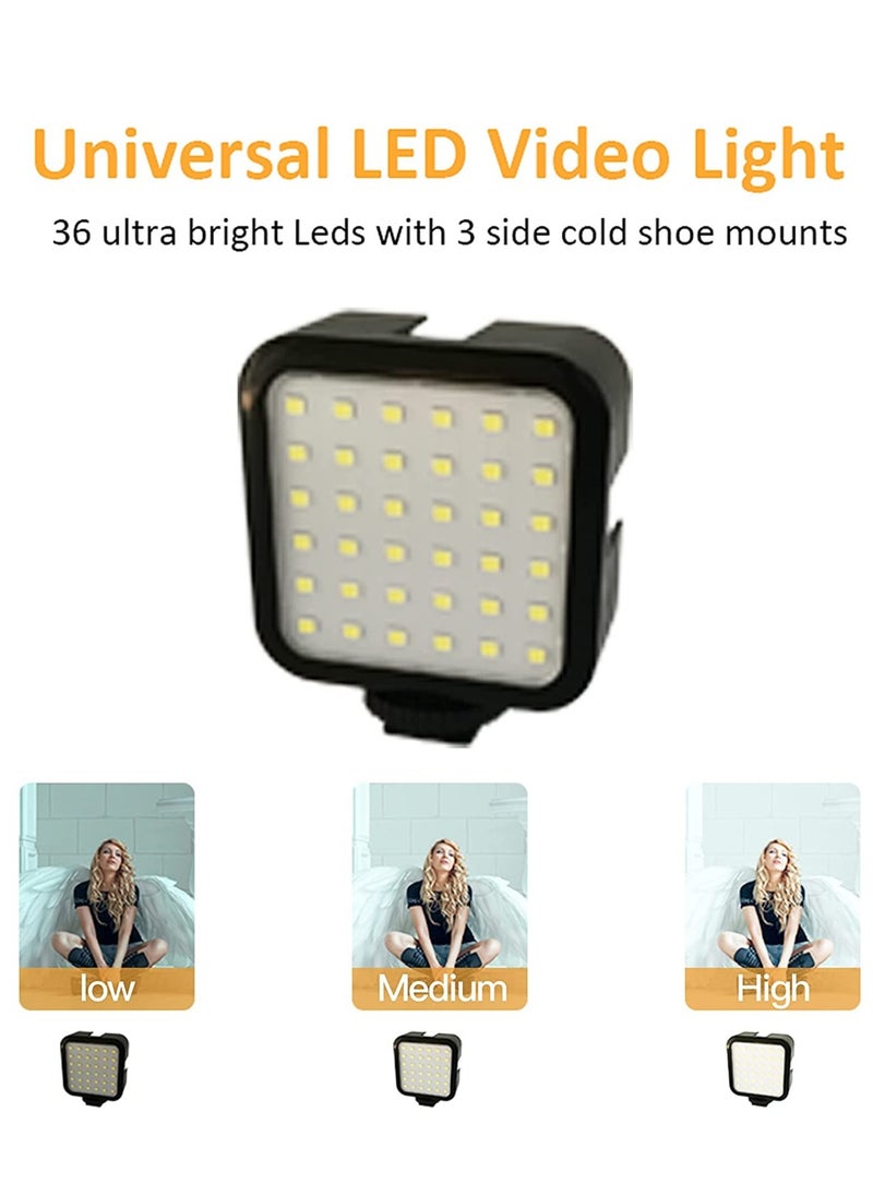 ELTRAZONE - DigiPower Vlogging"Like Me" LED Video Light + Microphone + Mobile Phone Holder + Hand Grip/Mini Tripod Compatible with Smartphones for TikTok, Youtube, Live Streaming and Meetings - Image 1