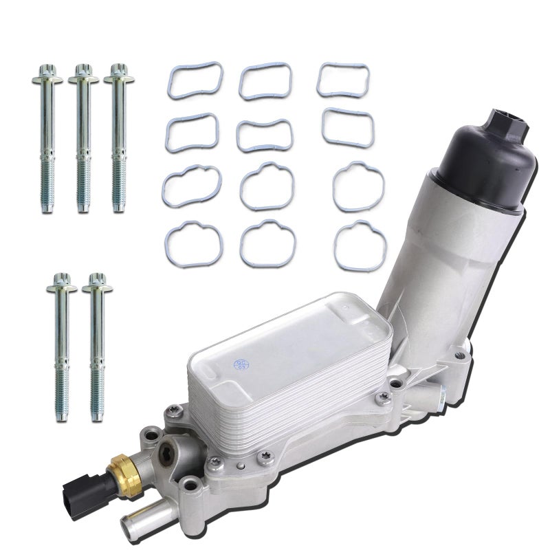 926876 926959 Aluminum Oil Cooler Filter Housing Assembly Compatible with 20112024 Chrysler 200 300 Dodge Grand Challenger Cherokee Ram 1500 ProMaster 1500 2500 3500 3500 Wrangler Gladiator 36L
