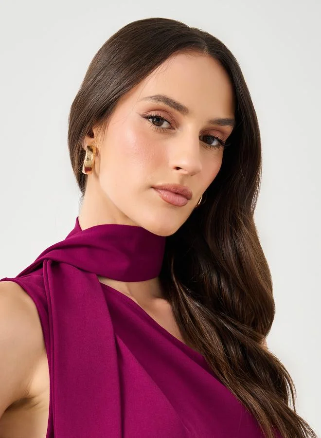 Styli Styli Tie-Neck One Shoulder Top