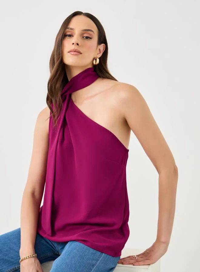 ستايلي Styli Tie-Neck One Shoulder Top