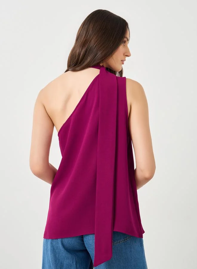 Styli Styli Tie-Neck One Shoulder Top
