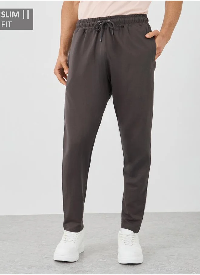 Styli Styli Slim Fit Open Hem Joggers with Drawstring