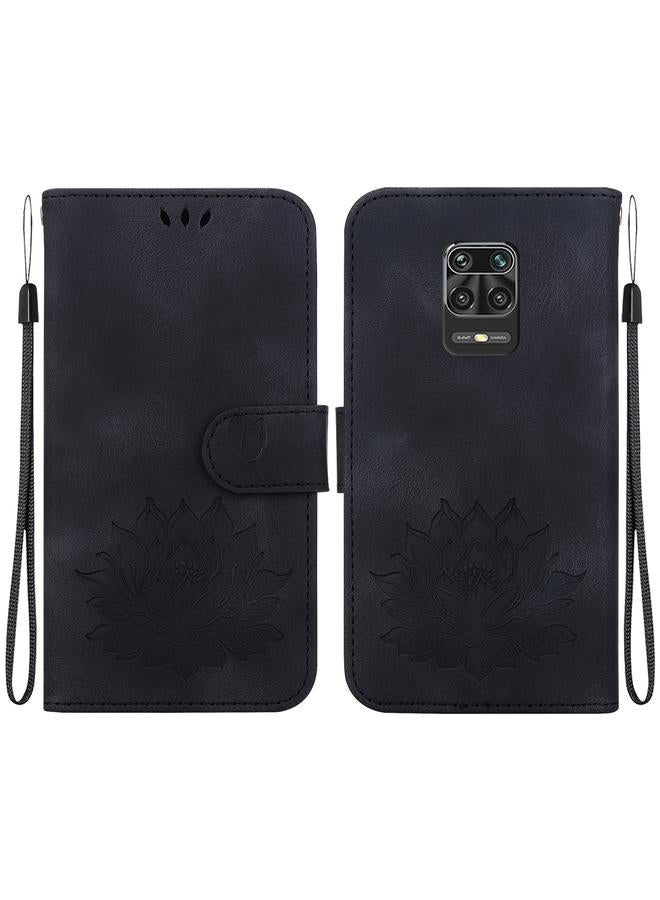 Case For Xiaomi Redmi Note 9 Pro Max Lotus Embossed Leather Phone Case