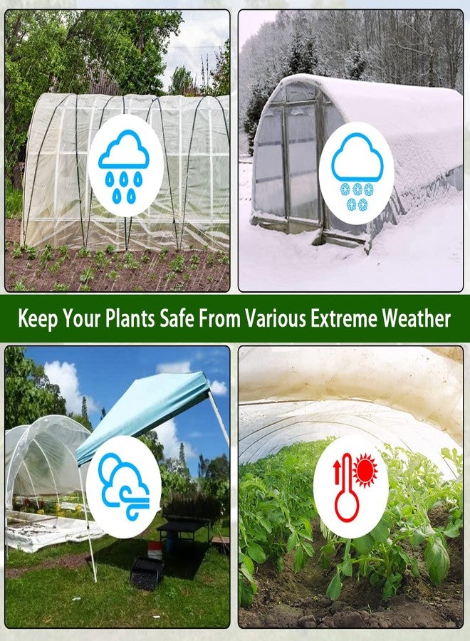 LSGCQ 6 mil Greenhouse Plastic Film Sheeting Cover 8 x 26 Ft UV Resistant Clear Polyethylene Film Green House Hoop Farm Plastic Cover for Gardening, Farming, Agriculture - Image 2
