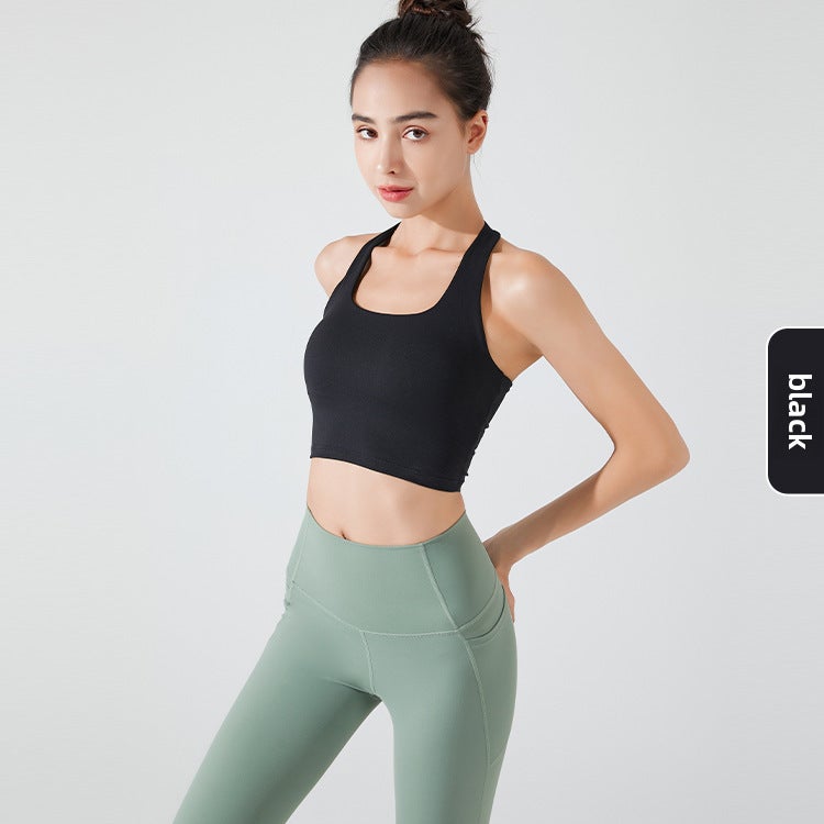 New Halter Sports Bra Top Yoga Gym White  - Image 3