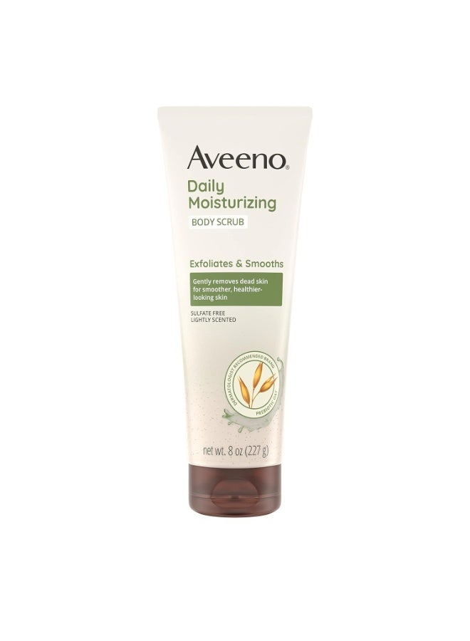Aveeno Daily Moisturizing Body Scrub, Exfoliating Body Wash for Smoother, Healthier Looking Skin, Soothing Prebiotic Oat Formula, Sulfate-Free, Soap-Free ,  227g - Image 1