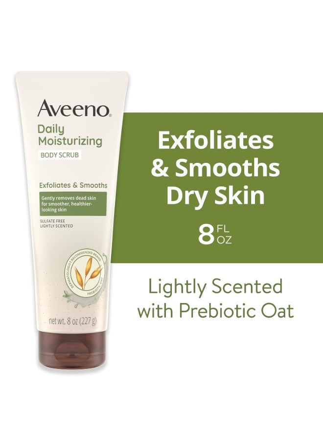 Aveeno Daily Moisturizing Body Scrub, Exfoliating Body Wash for Smoother, Healthier Looking Skin, Soothing Prebiotic Oat Formula, Sulfate-Free, Soap-Free ,  227g - Image 3