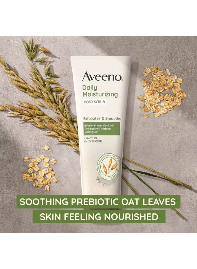 Aveeno Daily Moisturizing Body Scrub, Exfoliating Body Wash for Smoother, Healthier Looking Skin, Soothing Prebiotic Oat Formula, Sulfate-Free, Soap-Free ,  227g - Image 2