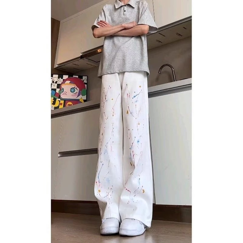Unisex Classic Denim Jeans Loose Fit Daily Outdoor Wear - Image 4