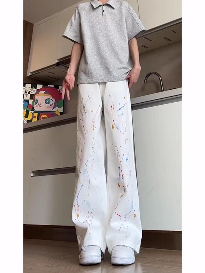 Unisex Classic Denim Jeans Loose Fit Daily Outdoor Wear - Image 1