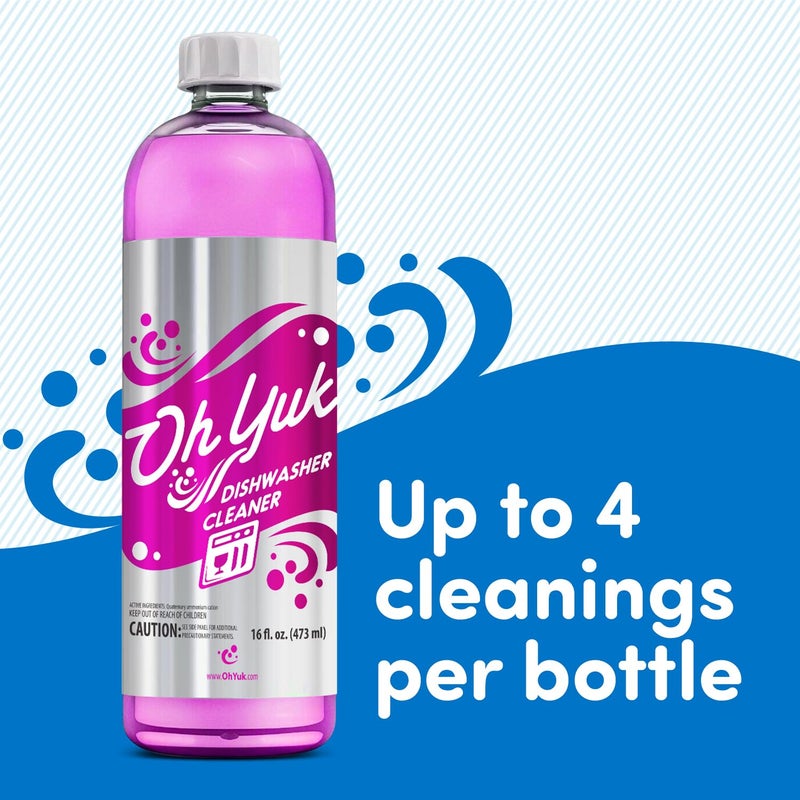 Oh Yuk Dishwasher Cleaner, Descaler, And Deodorizer - Removes Grease, Odors, And Buildup - Natural Orange Scent - Septic Safe Formula For A Fresh Dishwasher - Deep Cleans All Machine Models - 16 Fl oz - Image 2