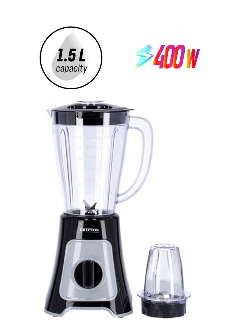 كريبتون خلاط مزود بإبريقين بلاستيكيين من الستانلس ستيل 1.5 L 400 W KNB6125 أسود - Image 1