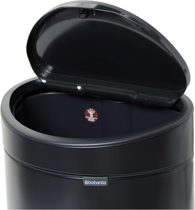 Brabantia Touch Bin New, 40 Litre - Matt Black Stainless Steel - Image 3