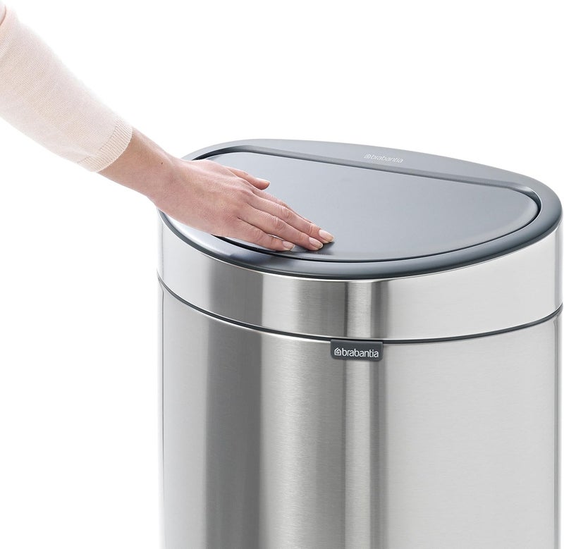 Brabantia Touch Bin New, 40 Litre - Matt Black Stainless Steel - Image 4