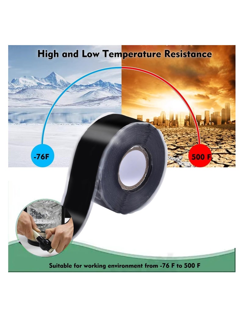 Generic QUSAI TRADING - Premium PVC Pipe Wrapping Tape - Self-Fusing Silicone Tape for Pipe Repair, Waterproof, Heat Resistant, Durable for Plumbing, Automotive, and Emergency Repairs - 2 Inch x 10 Yards  - Image 3