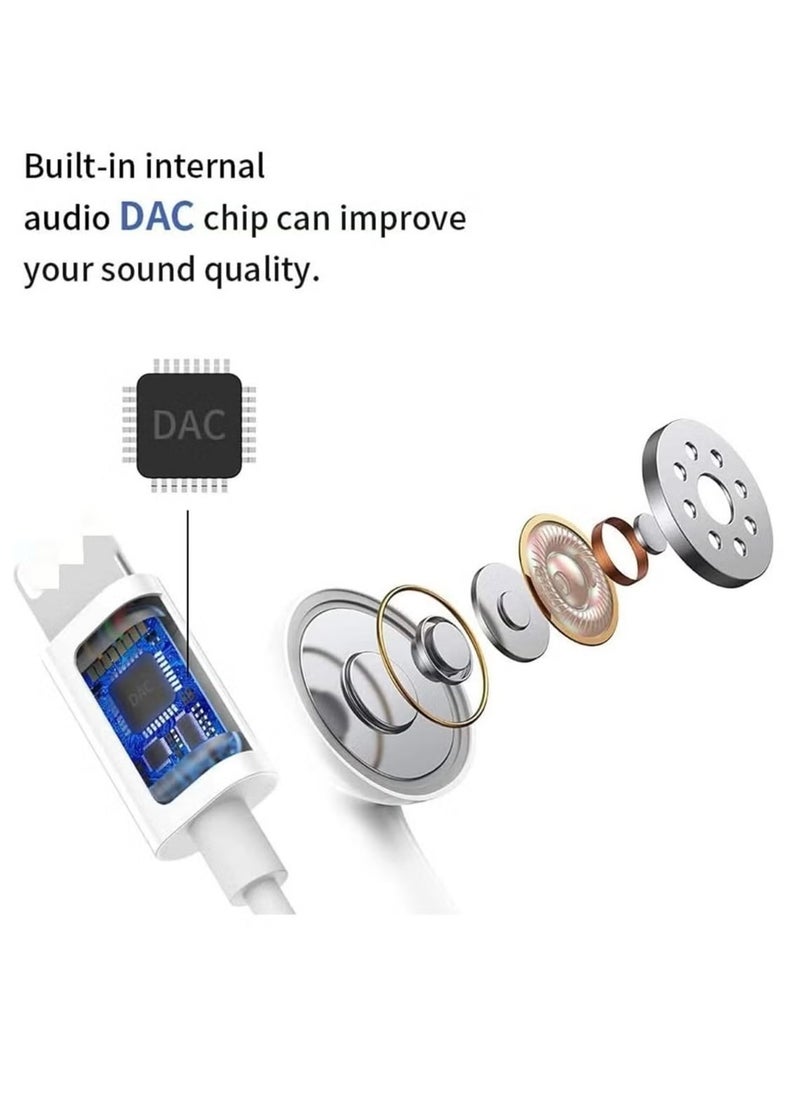Wired Earbuds Earphones for iPhone 12 Pro with Microphone and Volume Control, Active Noise Cancellation Earbuds Earphones in Ear Headphones Compatible with iPhone 8/8plus X/Xs/XR/Xs max/11/12/pro/se