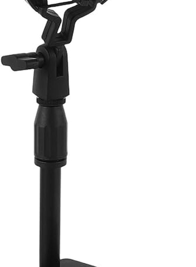 Adjustable Tabletop Mic Stand With 45mm Shock Mount And 360 Degree Rotating Clip For Podcast Studio - Image 1