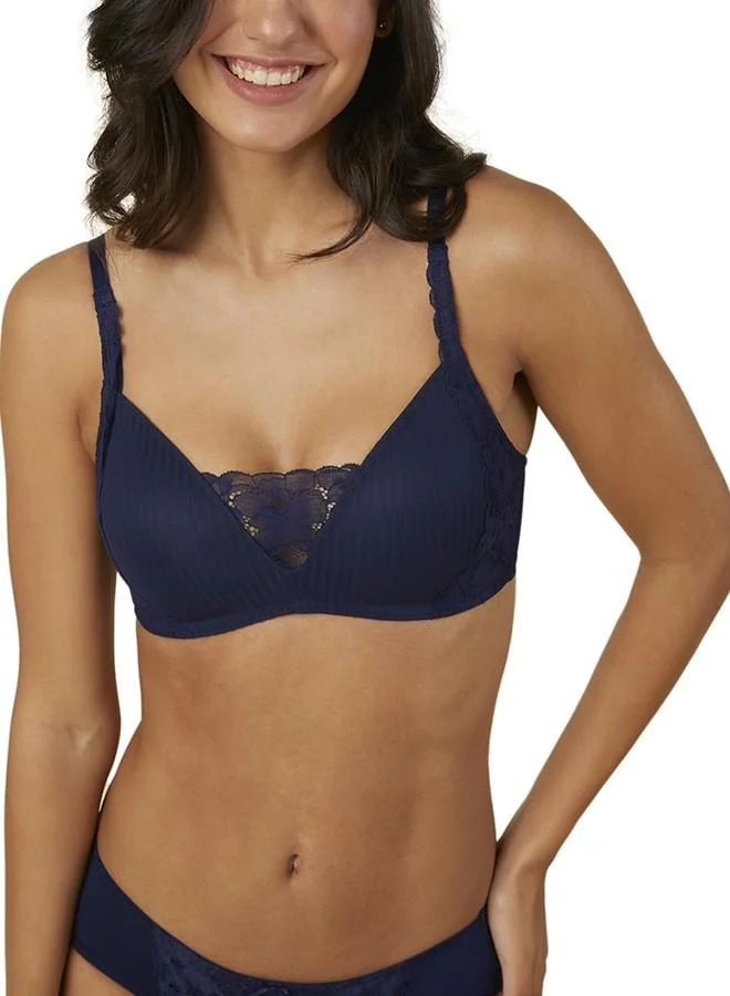 Triumph Triumph Peony Charm Padded Bra Navy Blue