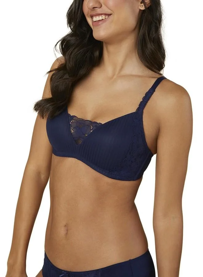 Triumph Triumph Peony Charm Padded Bra Navy Blue