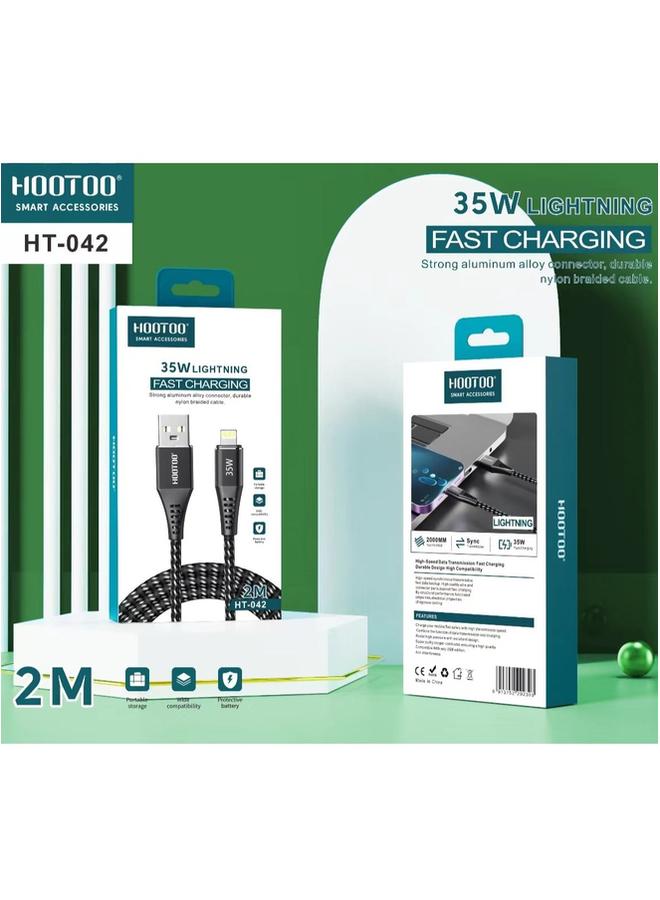 HooToo 35W LIGHTNING Fast Charging Strong Aluminum Alloy Connector Durable Nylon Braided Cable High Speed Data Transmission  - Image 3