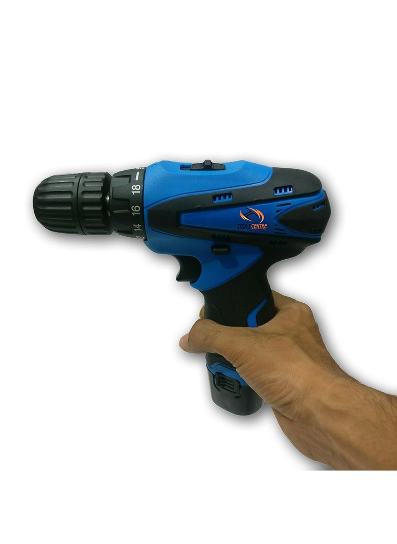 KROST - KROST panther cordless without flexishaft Plastic Cordless Screwdriver Machine of 12V LiIon with Free Bit and Carry Case Blue - Image 1