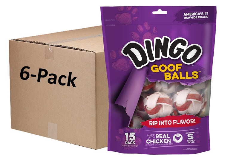 Dingo Goof Balls Chicken 42 Ounce pack of 6