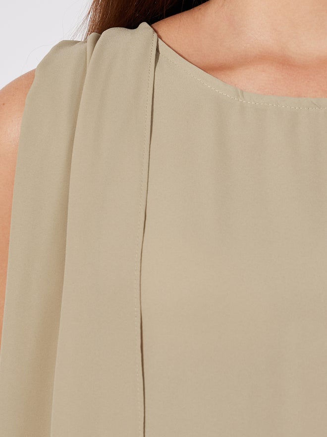 Aria Romance ARIA ROMANCE Double Layer Detail Sleeveless Top - Image 4