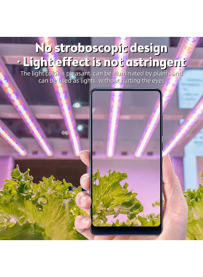 Generic LED Plant Grow Light Strips 8W 84+84LED 22.7lm Bright Grow Lamp with 8H/12H/16H Timer 5 Dimmable Brightness Growth Light for Green House Hydroponics Succulent 4 Bars  - Image 2