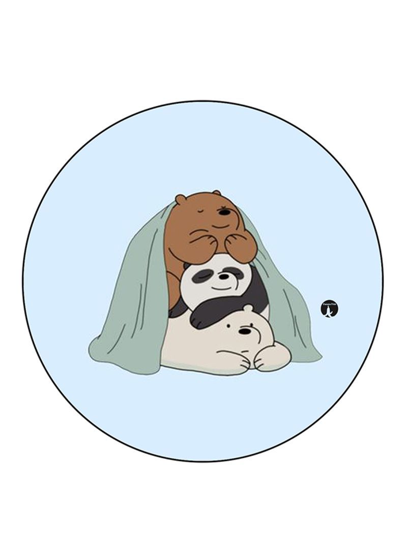 RKN We Bare Bears Printed Round Pin Badge Multicolour - Image 1