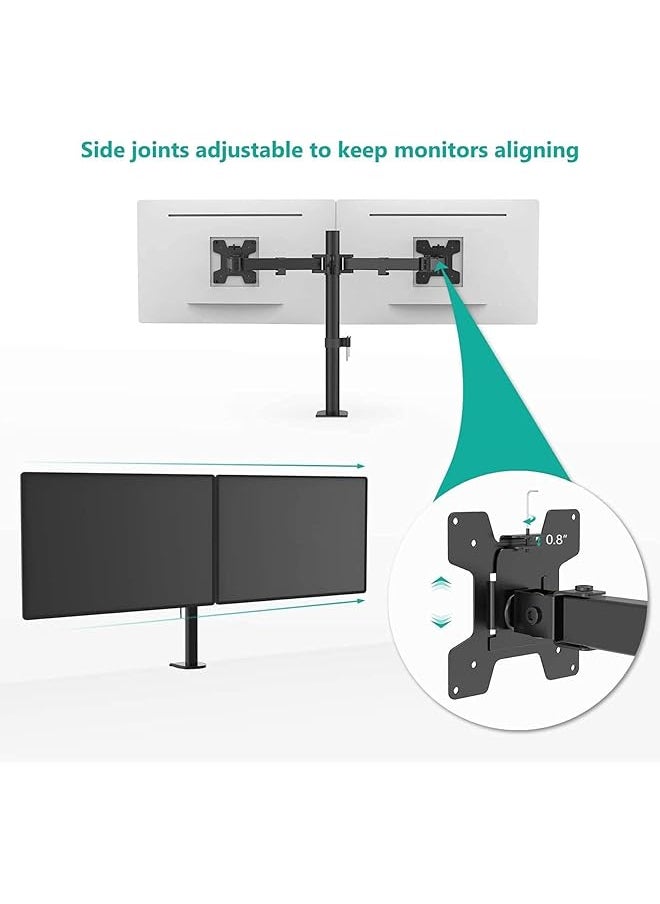 X spring Monitor Mount Stand Dual Monitor Stand Computer Monitor Stand With Maximum Load Of 9 Kg Per Arm 360 Degree Rotation Monitor Arm Desk Mount For 14 33 Inch Screen 75X75Mm 100X101Mm Vesa  - Image 5