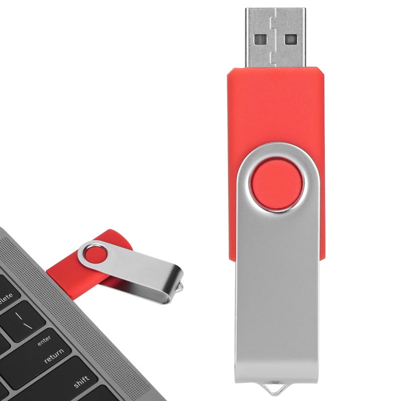 USB Flash Drive 1 Pack: Metal Keychain Design - Plug And Play Portable Storage for PC, Tablet, Home Office Data File Storage - Image 1