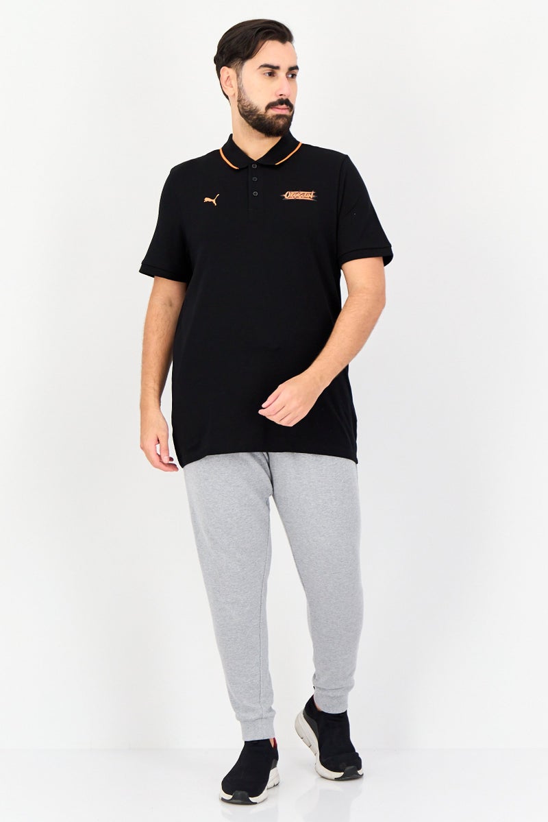 PUMA قميص بولو خارجي بأكمام قصيرة للرجال من بومة × أورانغوتان، أسود - Image 4