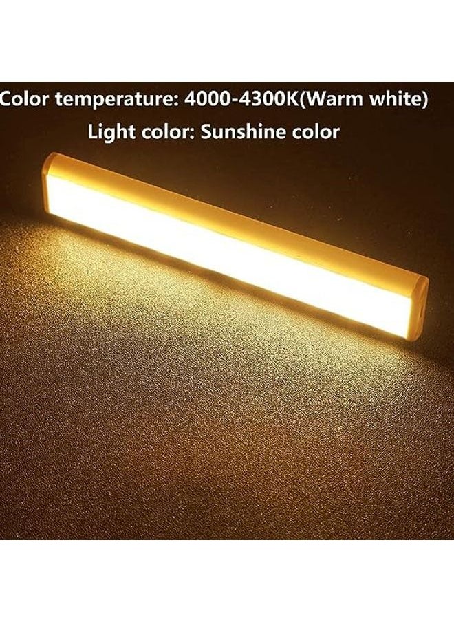 Arabest - Motion Sensor Light Bar Night Light for Room, Stick-on Anywhere Wireless Battery Operated 10 LEDs Closet Lights Wardrobe Lighting LED Light(Warm White, 3 Pack) - Image 1