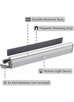 Arabest Motion Sensor Light Bar Night Light for Room, Stick-on Anywhere Wireless Battery Operated 10 LEDs Closet Lights Wardrobe Lighting LED Light(Warm White, 3 Pack)  - Image 4