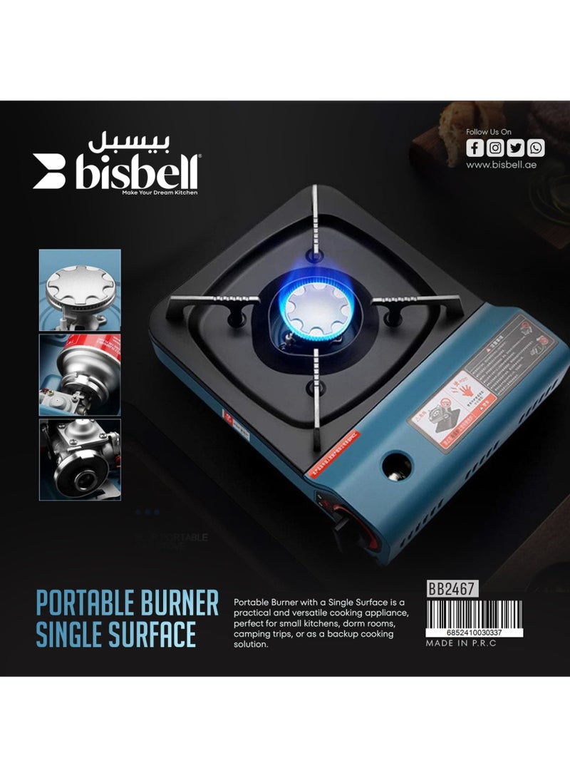 Bisbell Camping Gas Stove | Outdoor Portable Cassette Gas Burner for Cooking & Picnic | Model BB2467 - Image 5