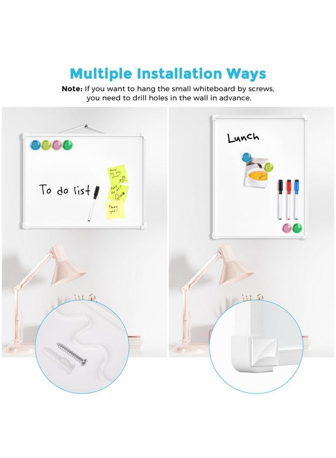 MaxGear Double-Sided Dry Erase Board For Wall, 16"X12" Hanging Whiteboard, Small Dry Erase White Board With 3 Markers&4 Magnets, Portable Whiteboard For Students - Planning, Drawing, Memo, To Do List - Image 5