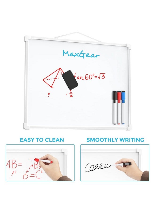 MaxGear Double-Sided Dry Erase Board For Wall, 16"X12" Hanging Whiteboard, Small Dry Erase White Board With 3 Markers&4 Magnets, Portable Whiteboard For Students - Planning, Drawing, Memo, To Do List - Image 3