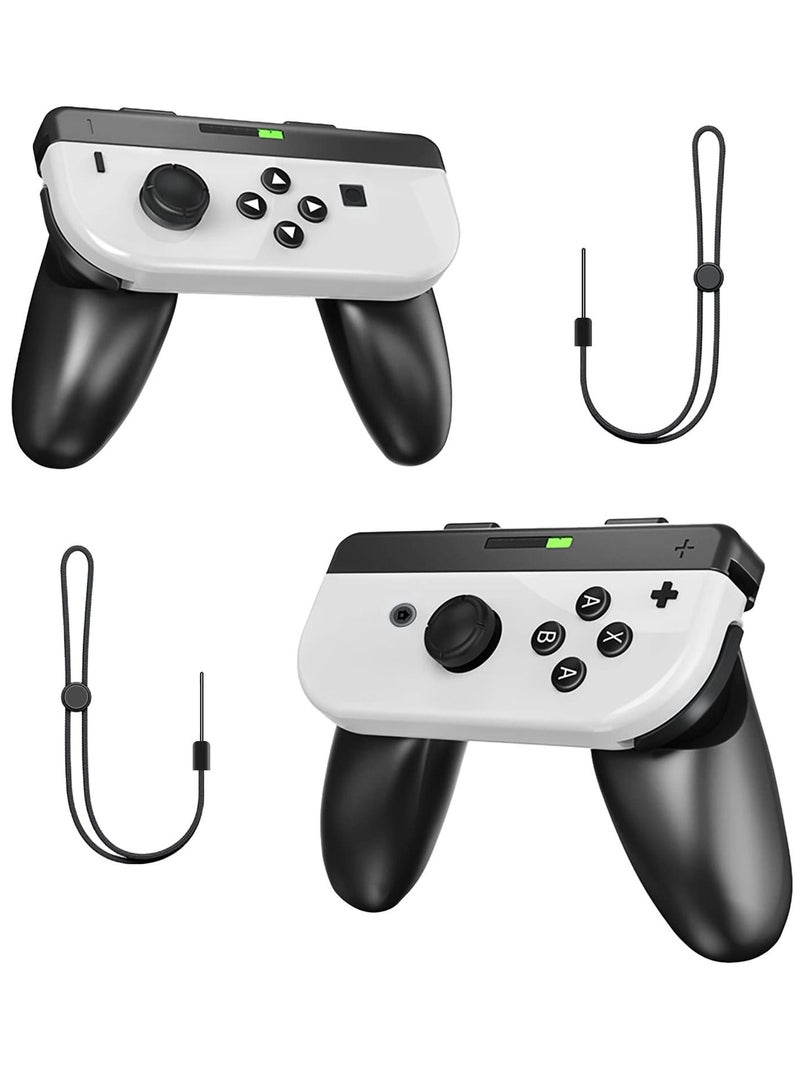 SYOSI Joycon Grips Compatible with Nintendo Switch / Switch OLED Joy-Con Controllers, 2 Packs Wear Resistant Game Controllers Handle Kit Ergonomic Comfort Charging Hand Grips for Switch - Image 1