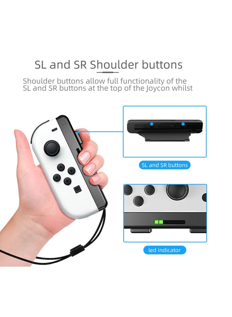 SYOSI Joycon Grips Compatible with Nintendo Switch / Switch OLED Joy-Con Controllers, 2 Packs Wear Resistant Game Controllers Handle Kit Ergonomic Comfort Charging Hand Grips for Switch - Image 4