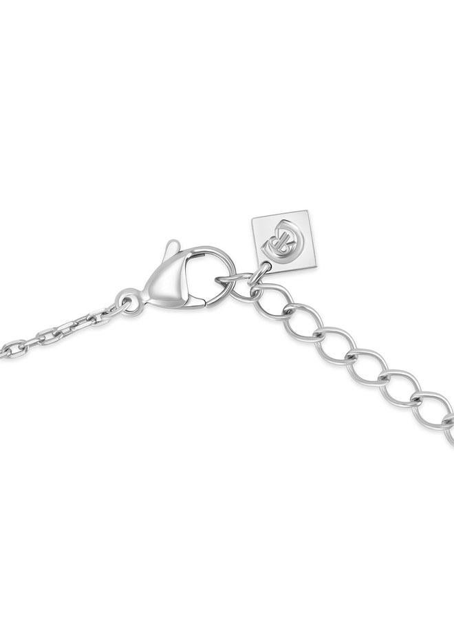 CERRUTI 1881 Aosta Silver Plated Blue Stainless Steel Necklace for Women 450mm - Image 3