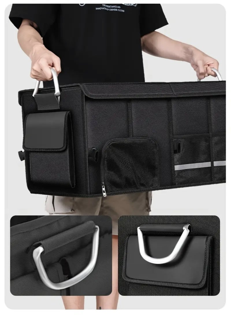 Car Trunk Organizer, Foldable Car Storage Box, Multi Compartment Car Trunk Organizer Storage Box with Shoe Storage Car Accessories（72L） - Image 3