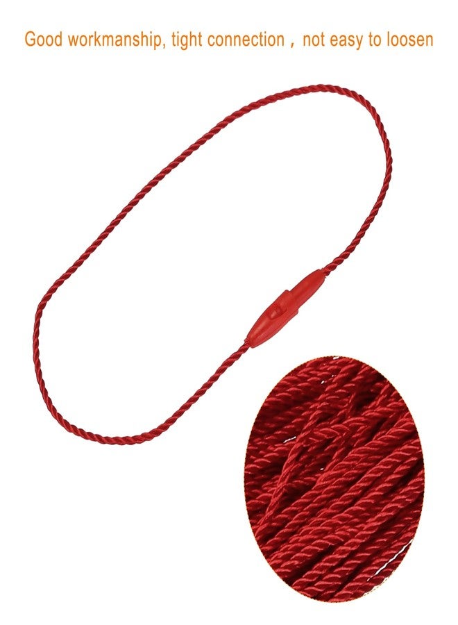 MECCANIXITY Polyester Rope Hang Tag String Snap Lock Pins Loop Price Tag Fastener Plastic Tags Ties 190mm/7.48 Inch Length,0.8mm/0.03 Inch Dia,Pack of 100,Red - Image 4