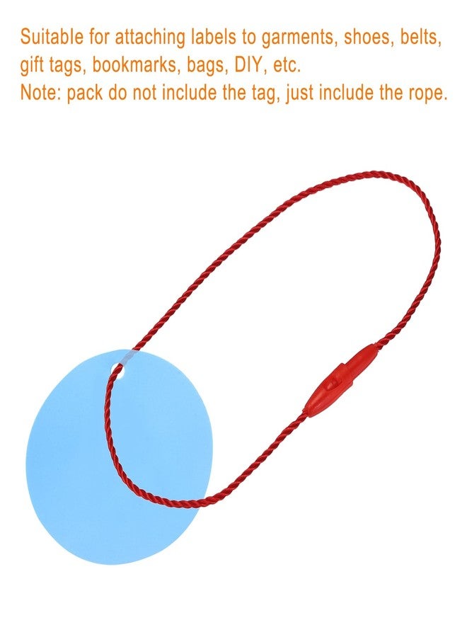 MECCANIXITY Polyester Rope Hang Tag String Snap Lock Pins Loop Price Tag Fastener Plastic Tags Ties 190mm/7.48 Inch Length,0.8mm/0.03 Inch Dia,Pack of 100,Red - Image 5