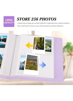 KHAJUL 256-Pocket Photo Album for Fujifilm Instax Mini, Durable for Polaroid 2x3” Zink Pictures, Compatible with Instax Mini 11, 12, 9, 90, 70, 40, 8 Cameras (Purple)  - Image 5