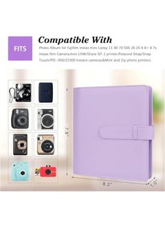 KHAJUL 256-Pocket Photo Album for Fujifilm Instax Mini, Durable for Polaroid 2x3” Zink Pictures, Compatible with Instax Mini 11, 12, 9, 90, 70, 40, 8 Cameras (Purple)  - Image 2