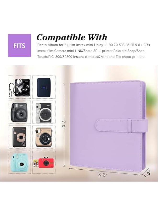 KHAJUL 256-Pocket Photo Album for Fujifilm Instax Mini, Durable for Polaroid 2x3” Zink Pictures, Compatible with Instax Mini 11, 12, 9, 90, 70, 40, 8 Cameras (Purple)  - Image 2