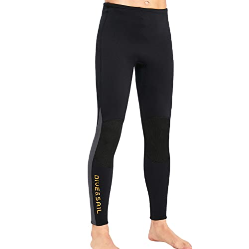 DIVE & SAIL Wetsuit Pants 3mm Neoprene Men's Surfing Pants for Diving, Swimming, Snorkeling, Scuba, Kayaking - 2XL Size - Image 1