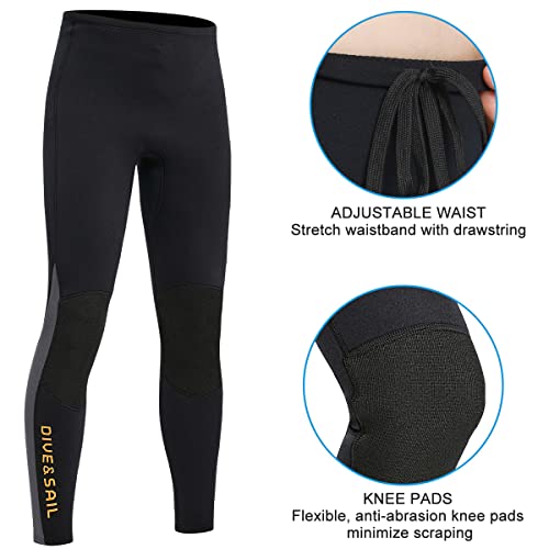 DIVE & SAIL Wetsuit Pants 3mm Neoprene Men's Surfing Pants for Diving, Swimming, Snorkeling, Scuba, Kayaking - 2XL Size - Image 5