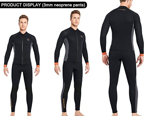 DIVE & SAIL Wetsuit Pants 3mm Neoprene Men's Surfing Pants for Diving, Swimming, Snorkeling, Scuba, Kayaking - 2XL Size - Image 2